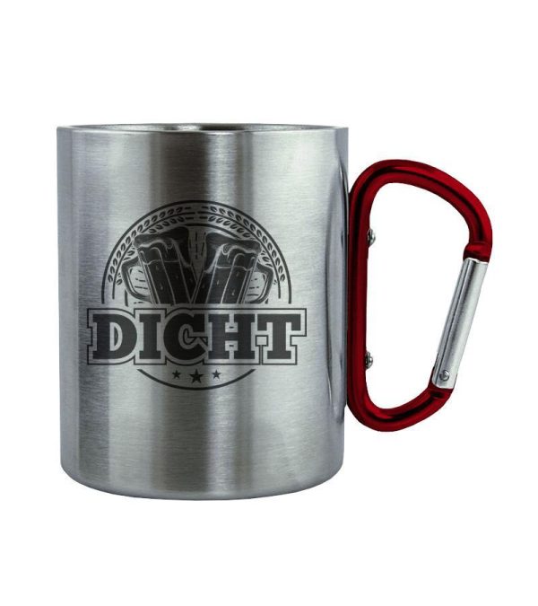 Dicht · Edelstahltasse mit Karabiner Online-Verkauf