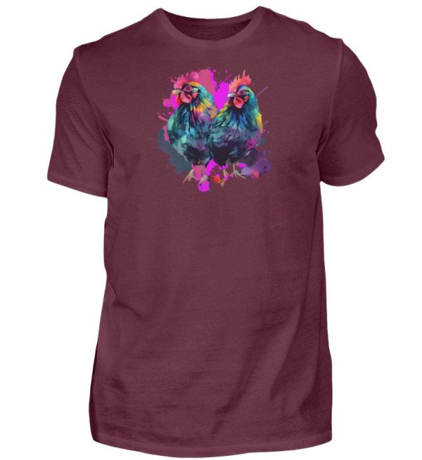 2 Hühner Wasserfarben · Herren T-Shirt Online-Verkauf – Bild 5