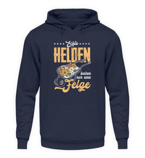 Echte Helden haben nur eine Felge · Unisex Kapuzenpullover Hoodie Jetzt online – Bild 2