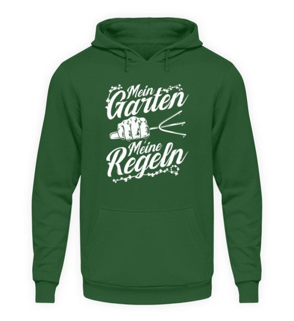 Mein Garten meine Regeln · Unisex Kapuzenpullover Hoodie Online-Verkauf – Bild 3