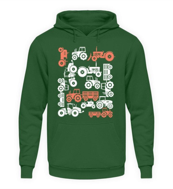 Traktoren Simple Symbole · Unisex Kapuzenpullover Hoodie Rabatt – Bild 4