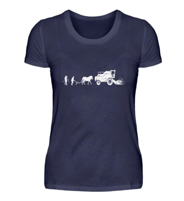 Evolution Mähdrescher · Damen T-Shirt Mode – Bild 2