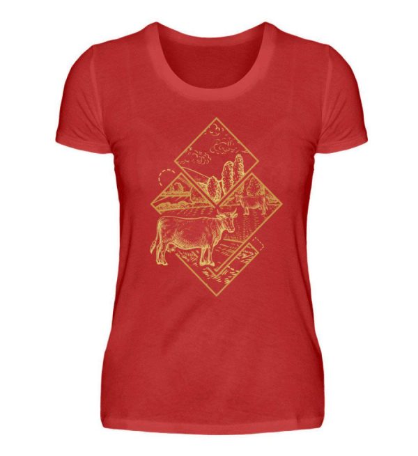 Kühe Geometric · Damen T-Shirt Online-Schn?ppchen – Bild 3