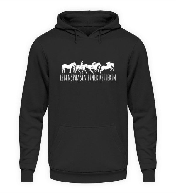 Lebensphasen einer Reiterin · Unisex Kapuzenpullover Hoodie Jetzt online